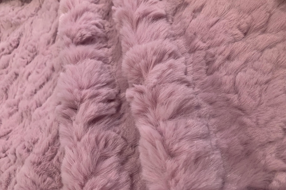 Tejido de piel de conejo de peluche suave y falso para prendas y accesorios