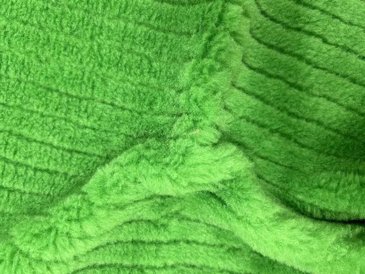 Tejido de pelo de cordero verde Resistente al alcalinismo Anti polilla 480gm
