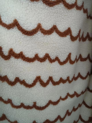 Jacquard 100% de poliéster de tejido Sherpa de 150 cm ajustable