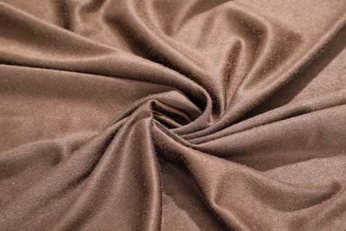 Tela de Nubuck de la imitación de cuero de Brown el 150cm, ante de imitación sólido de la microfibra