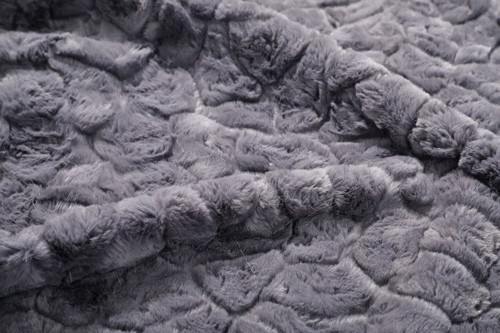Poliéster el 150cm de la tela del modelo de Grey Solid Faux Fur Rabbit