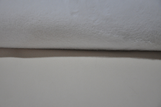 Tela de lana polar de pelo de conejo sólido Tela de lana unida 450gsm