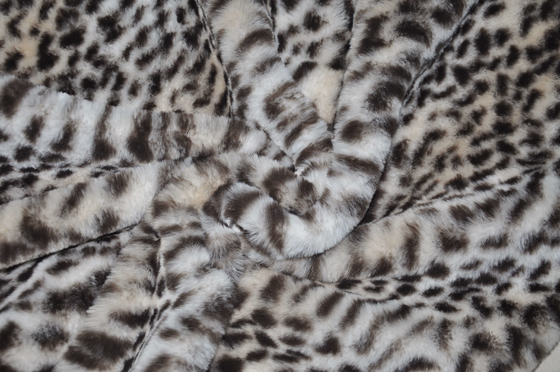 Arruga el 150CM resistente de la tela del estampado leopardo de 435GSM 100%P