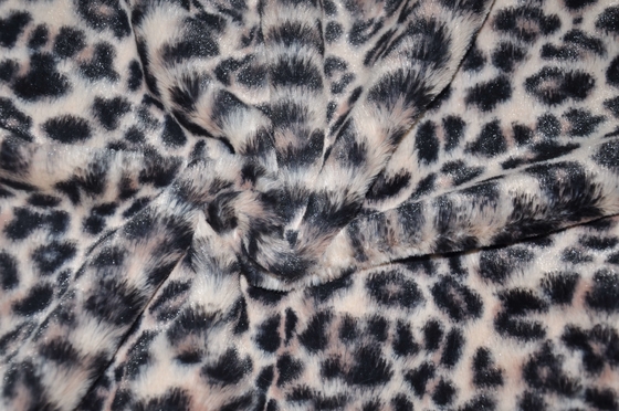 Anchura 100% de la tela 310gsm el 150CM del estampado leopardo del poliéster