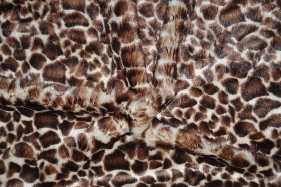 tejido de poliester del estampado leopardo 530gsm para el tejido de poliester único 100% de la moda