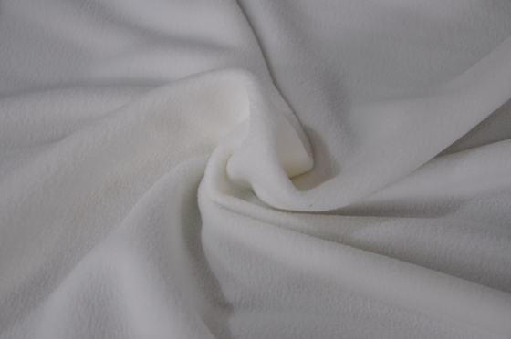 Blanco 265gm 100 poliéster 150cm CW o Vello polar ajustable