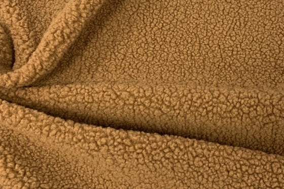 Falso poliéster sólido de la tela de Sherpa, ante de imitación Sherpa 400gsm del 150cm