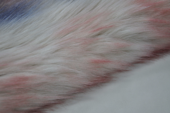 El Fox falso largo de la tela el 150cm de la piel del pelo de los colores de la pendiente tres, proporciona últimos calor y comodidad para la decoración del hogar del invierno