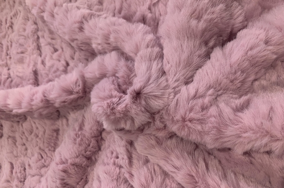 Tejido de piel de conejo de peluche suave y falso para prendas y accesorios