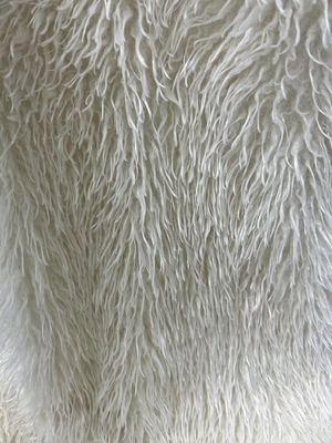 Tejido de piel falsa de Mongolia Blanco 750GSM