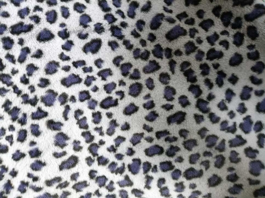 Tejido de poliester lujoso 100% del estampado leopardo para la moda única