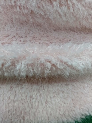 Tejido de punto suave de 150 cm o ajustable rosa rizado de moda