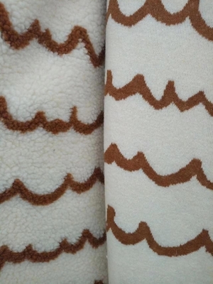 Jacquard 100% de poliéster de tejido Sherpa de 150 cm ajustable